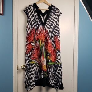 Clover Canyon sleeveless floral tropical shift Dress size large